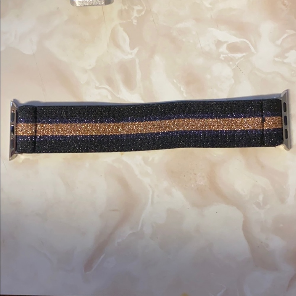 Black/Navy/Gold Fabric 38/40mm Apple Watch Band